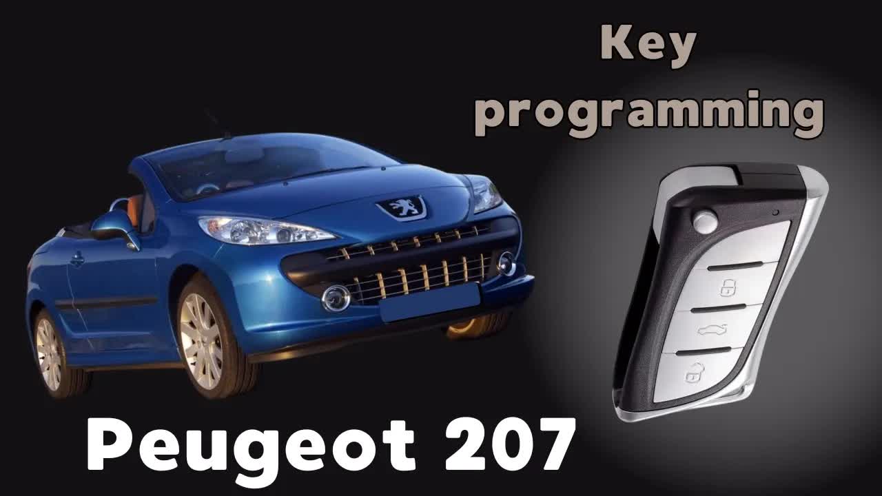 Peugeot 207 2009 key programming